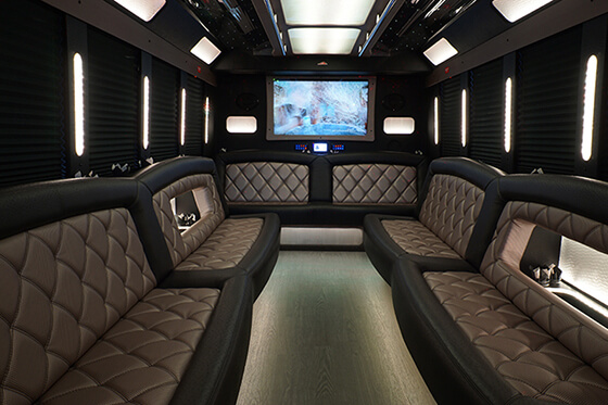 party buses with modern amenities