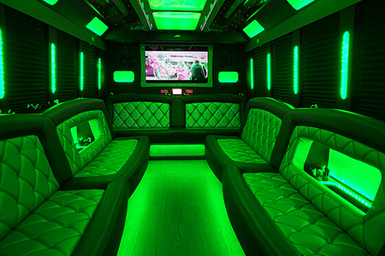 more room inside our limo buses