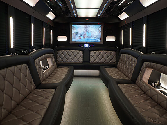 luxury limo bus rental